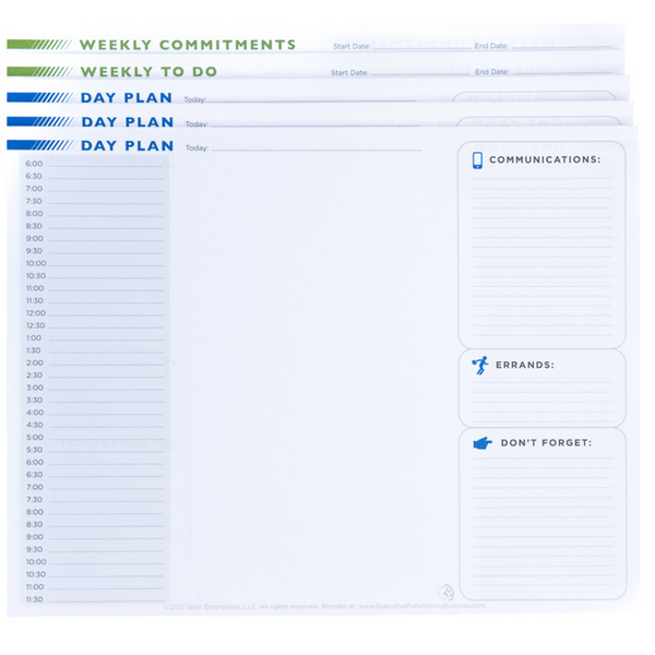 Adult Planner Planning Pads Refill Pack